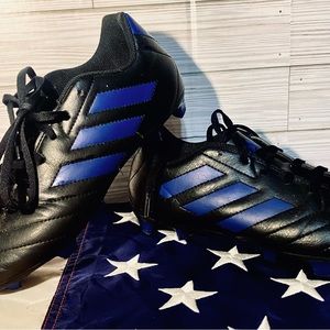 Adidas Goletto VII FG Soccer Cleats 7.5 Black & Blue FV2894